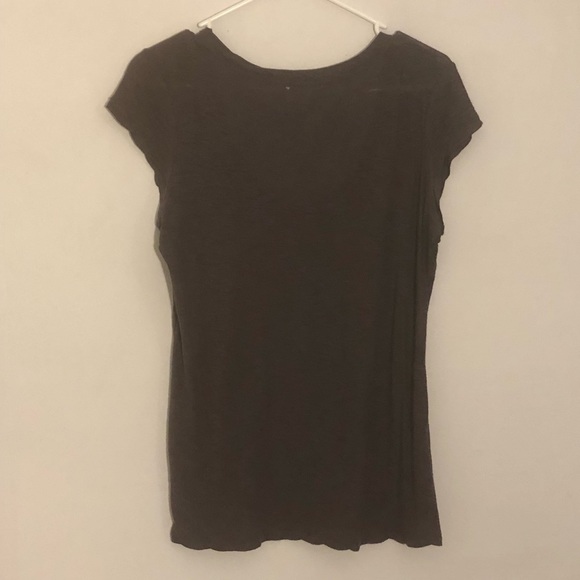James Perse Super Soft Gray Scoop Neck Tee - Picture 2 of 6